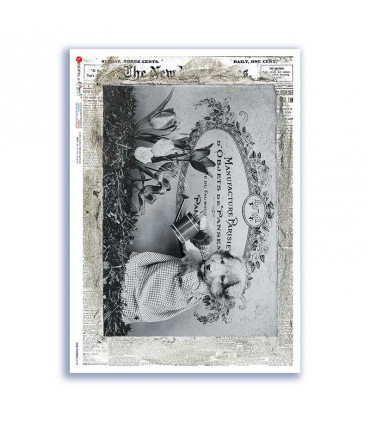 OLD-PHOTOS-0107. Carta di riso vittoriana per decoupage.