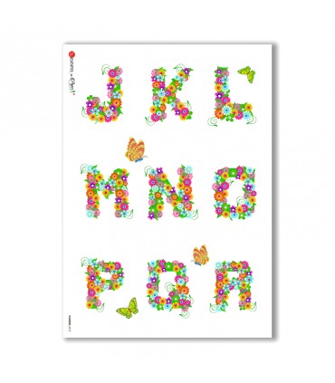 FLOWERS-0013. Carta di riso fiori per decoupage.