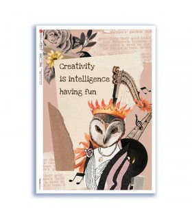 PHRASES-0040-UK. Carta di riso frasi per decoupage.