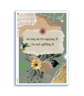 PHRASES-0044-UK. Carta di riso frasi per decoupage.