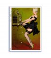 PINUP-0034. Carta di riso pin-up per decoupage.