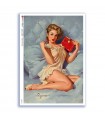 PINUP-0036. Carta di riso pin-up per decoupage.