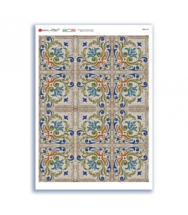 TILES-0049. Carta di riso tegole per decoupage.