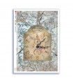 TIME-0036. Carta di riso orologi per decoupage.