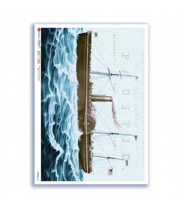 VEHICLES-0054. Papel de Arroz vehículos para decoupage.