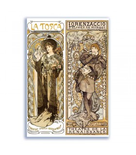 GF-ART NOUVEAU-015. Papel de arroz de gran tamaño