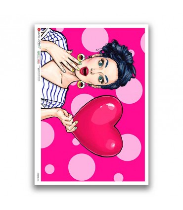 COMICS-0034. Carta di riso fumetti per decoupage.