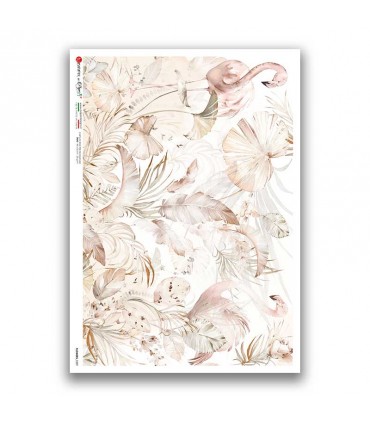 FLOWERS-0389. Papel de Arroz flores para decoupage.