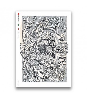 GROTTESCHE-0019. Rice Paper grotesque for decoupage.