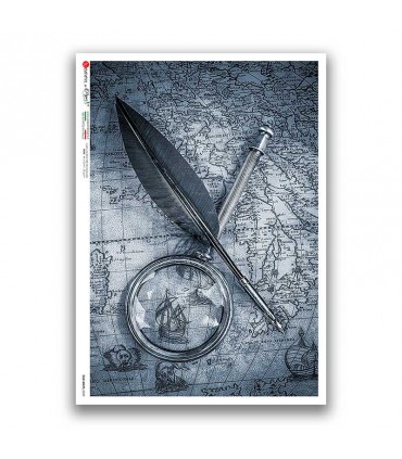 OLD-MAPS-0049. Old maps Rice Paper for decoupage.