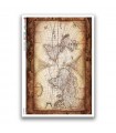 OLD-MAPS-0050. Carta di riso mappe antiche per decoupage.