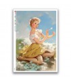 PINUP-0038. Carta di riso pin-up per decoupage.