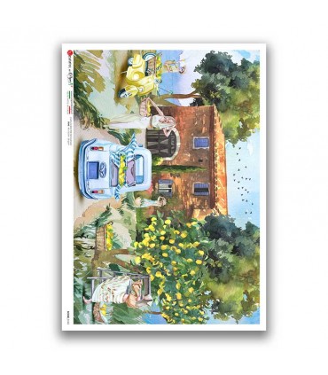 SCENE-0143. Pictorial Rice Paper for decoupage.