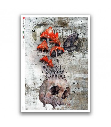 SKULL-0038. Skull Rice Paper for decoupage.