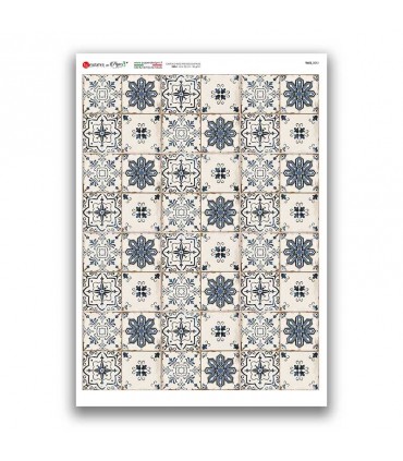 TILES-0051. Carta di riso tegole per decoupage.