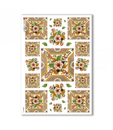 FLOWERS-0050. Rice Paper flowers for decoupage.