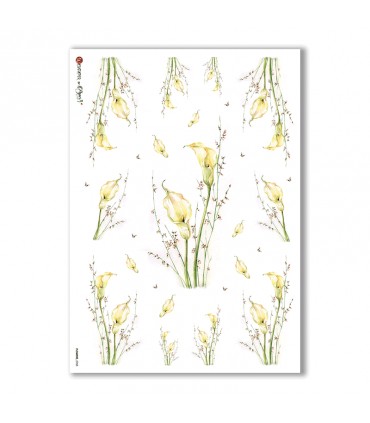 FLOWERS-0058. Carta di riso fiori per decoupage.