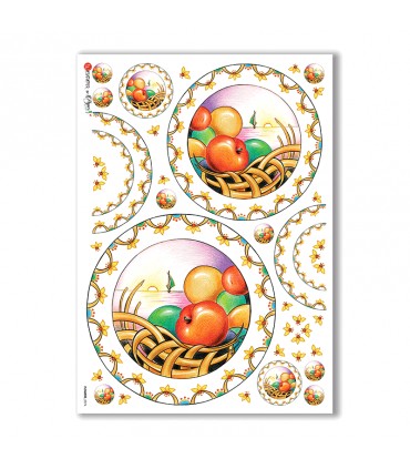 FLOWERS-0074. Carta di riso fiori per decoupage.