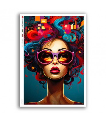 COMICS-0042. Carta di riso fumetti per decoupage.