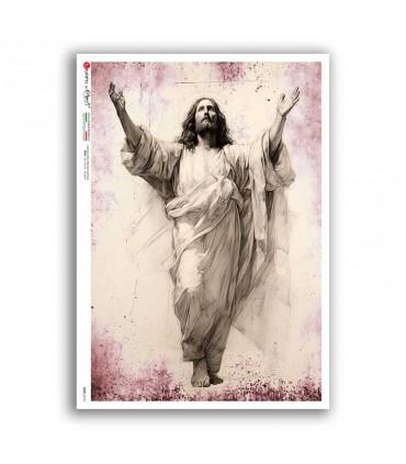 CULT-0174. Papel de Arroz sacras para decoupage.