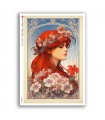 NOUVEAU-0048. Carta di riso art nouveau per decoupage.