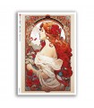 NOUVEAU-0050. Carta di riso art nouveau per decoupage.