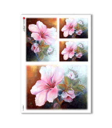 FLOWERS-0081. Rice Paper flowers for decoupage.