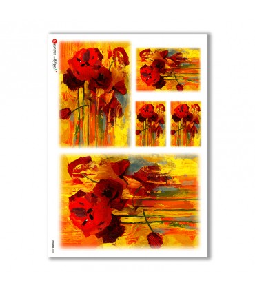 FLOWERS-0083. Rice Paper flowers for decoupage.