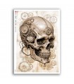 SKULL-0041. Carta di riso teschi per decoupage.