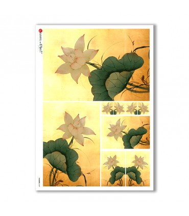 FLOWERS-0087. Papel de Arroz flores para decoupage.