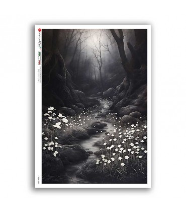 VIEWS-0201. Carta di Riso paesaggi per decoupage