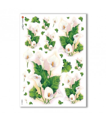 FLOWERS-0095. Rice Paper flowers for decoupage.