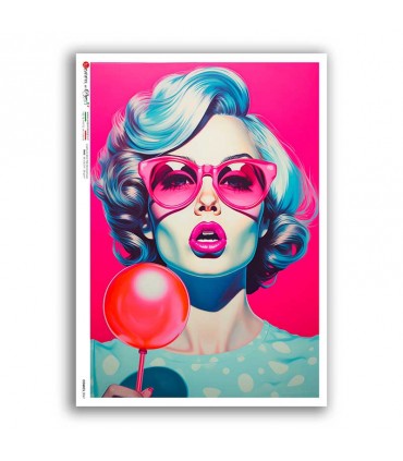 COMICS-0047. Carta di riso fumetti per decoupage.