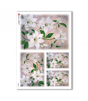 FLOWERS-0111. Rice Paper flowers for decoupage.