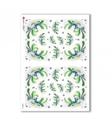 FLOWERS-0113. Carta di riso fiori per decoupage.