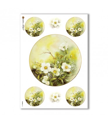 FLOWERS-0116. Rice Paper flowers for decoupage.