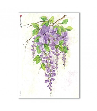 FLOWERS-0122. Carta di riso fiori per decoupage.
