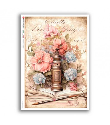 OLD OBJECTS-0043. Carta di riso oggetti vintage per decoupage.