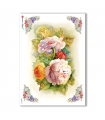 FLOWERS-0125. Carta di riso fiori per decoupage.