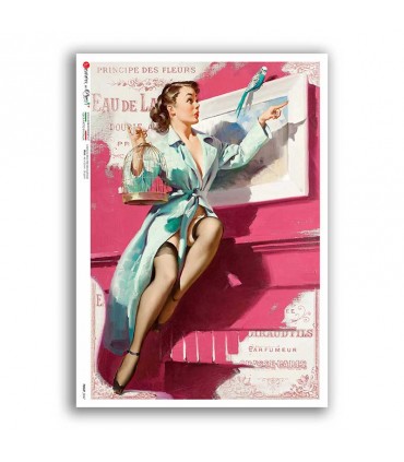 PINUP-0047. Pin-Up Rice Paper for decoupage.
