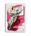 PINUP-0047. Carta di riso pin-up per decoupage.