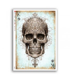 SKULL-0046. Carta di riso teschi per decoupage.